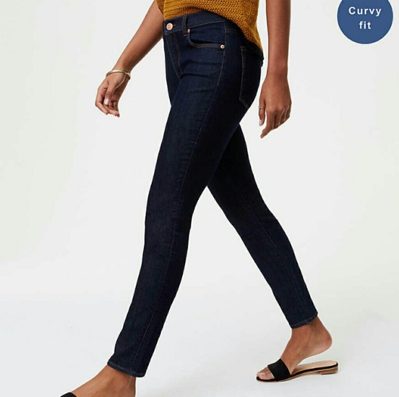 LOFT Denim - LOFT Dark Wash Curvy Skinny Jeans
